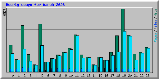 Hourly usage for March 2026