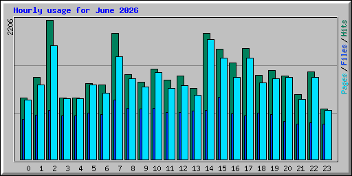 Hourly usage for June 2026